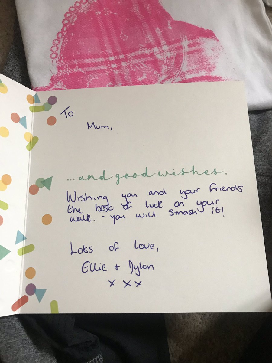JoanneFish1's tweet photo. Packing my bag for our big weekend π and find this has been put in ππ thank you Ellie π#walkthewalk #breastcancerawareness #edinbra https://t.co/e8i02pKTzT