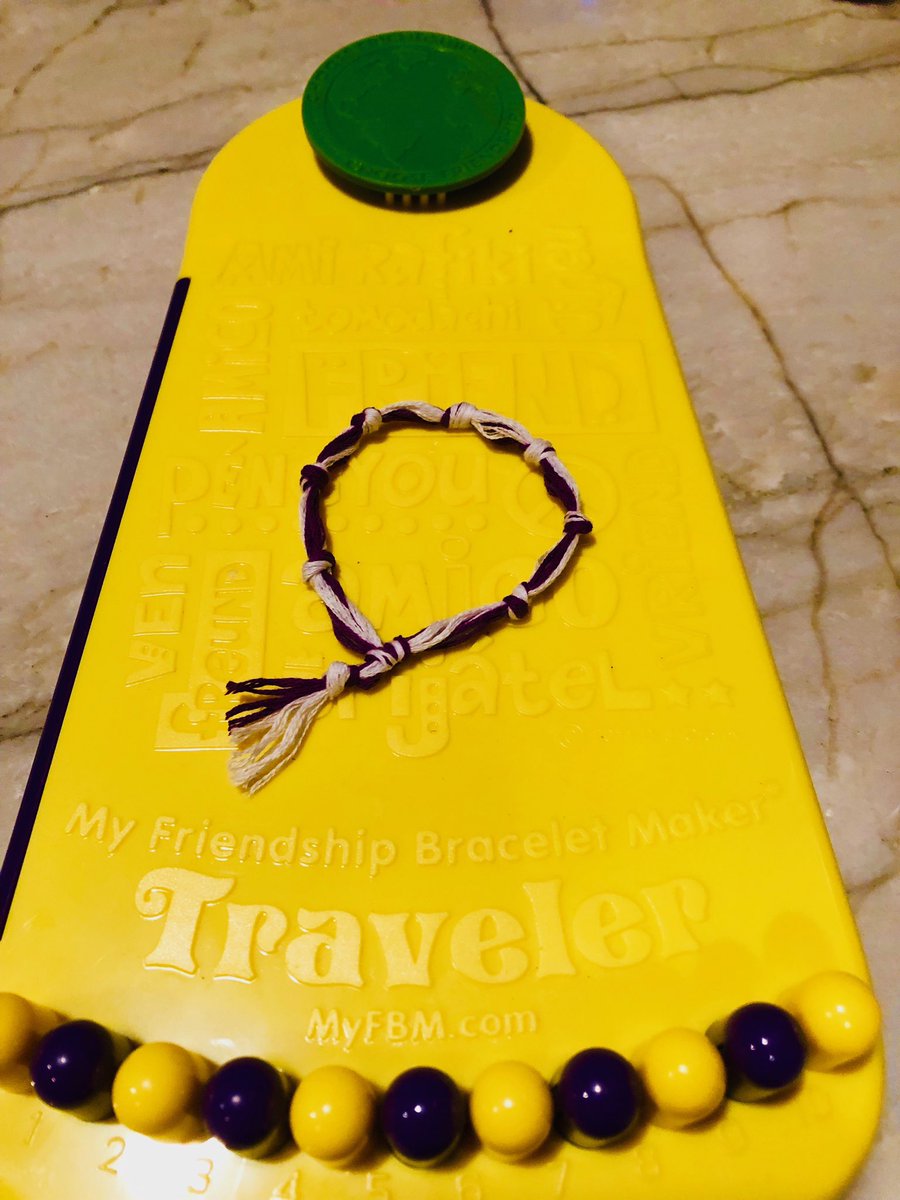 MyFBM's tweet photo. We love @BTS_ARMY and their creative crafts! Here’s what we have made with My Image Bracelet Maker &amp; MyFBM Traveler! #ARMYBracelet #bts #friendshipbracelets 💜 https://t.co/9vCisZCr6l