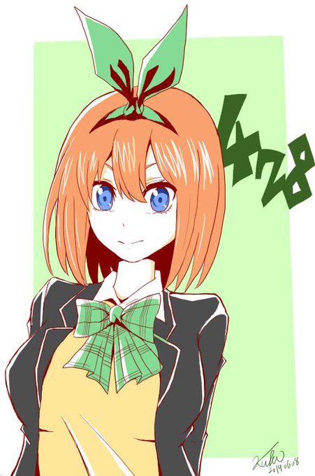 KuleiさんがTwitterに投稿した中野四葉(五等分の花嫁)のイラスト。