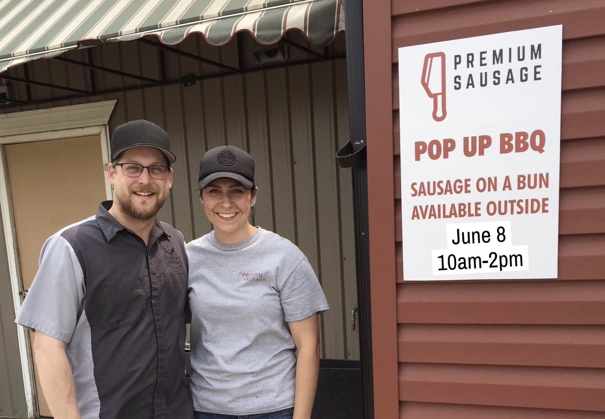premiumsausage's tweet image. Pop Up BBQ Tomorrow! 10am-2pm right outside the shop.

We are grilling our homemade Premium Sausage; a delicious blend of pork and spices smoked to perfection! #medhat #bbq #sevenpersons