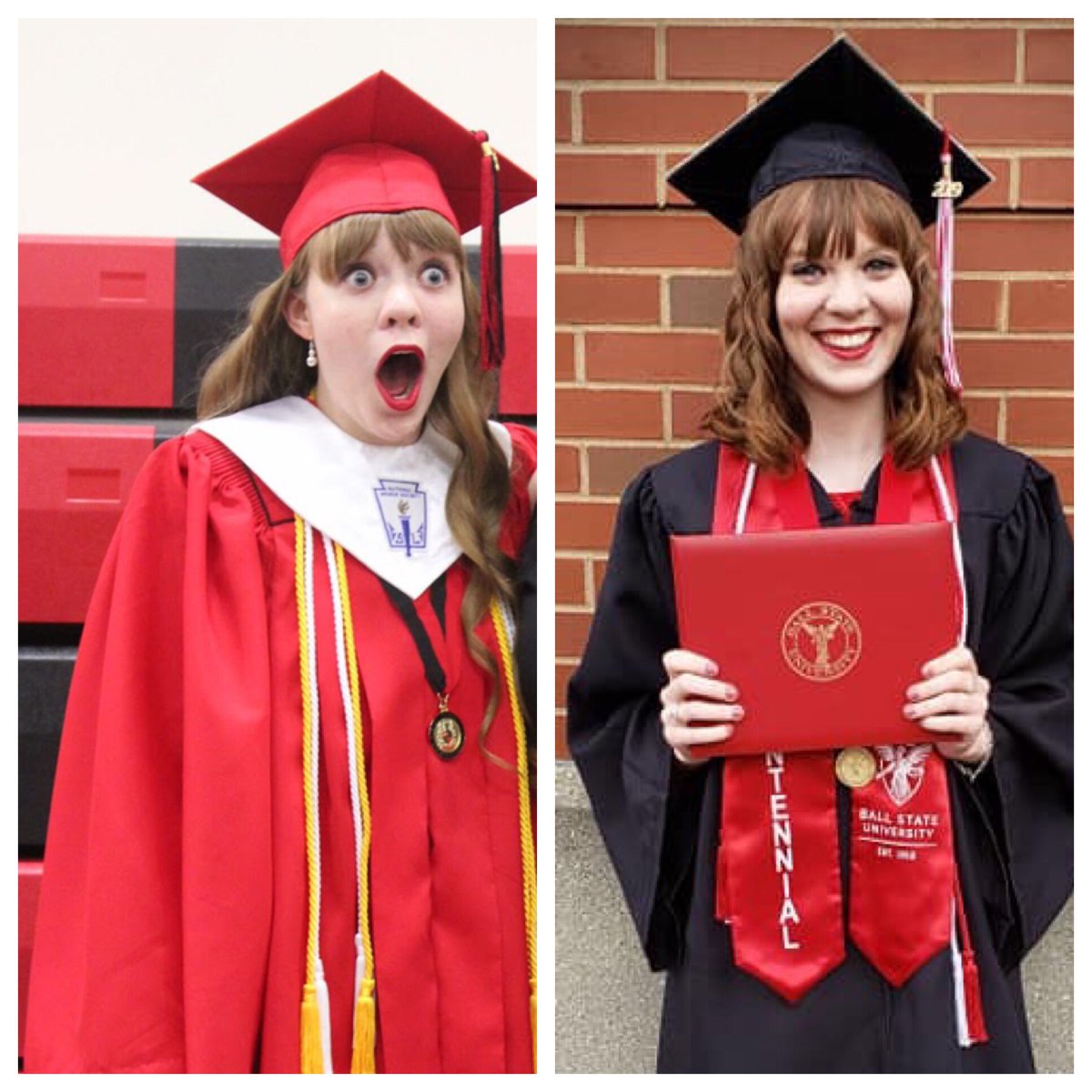 MsJuliaRobben's tweet photo. Big news! 4 years exactly after my high school graduation, I’m so excited to share that I have accepted a job teaching English 10 and Speech at Franklin Central High School! Time to get ready for the move and put my degree to work! #bsuenglish https://t.co/1otNK7qPK0