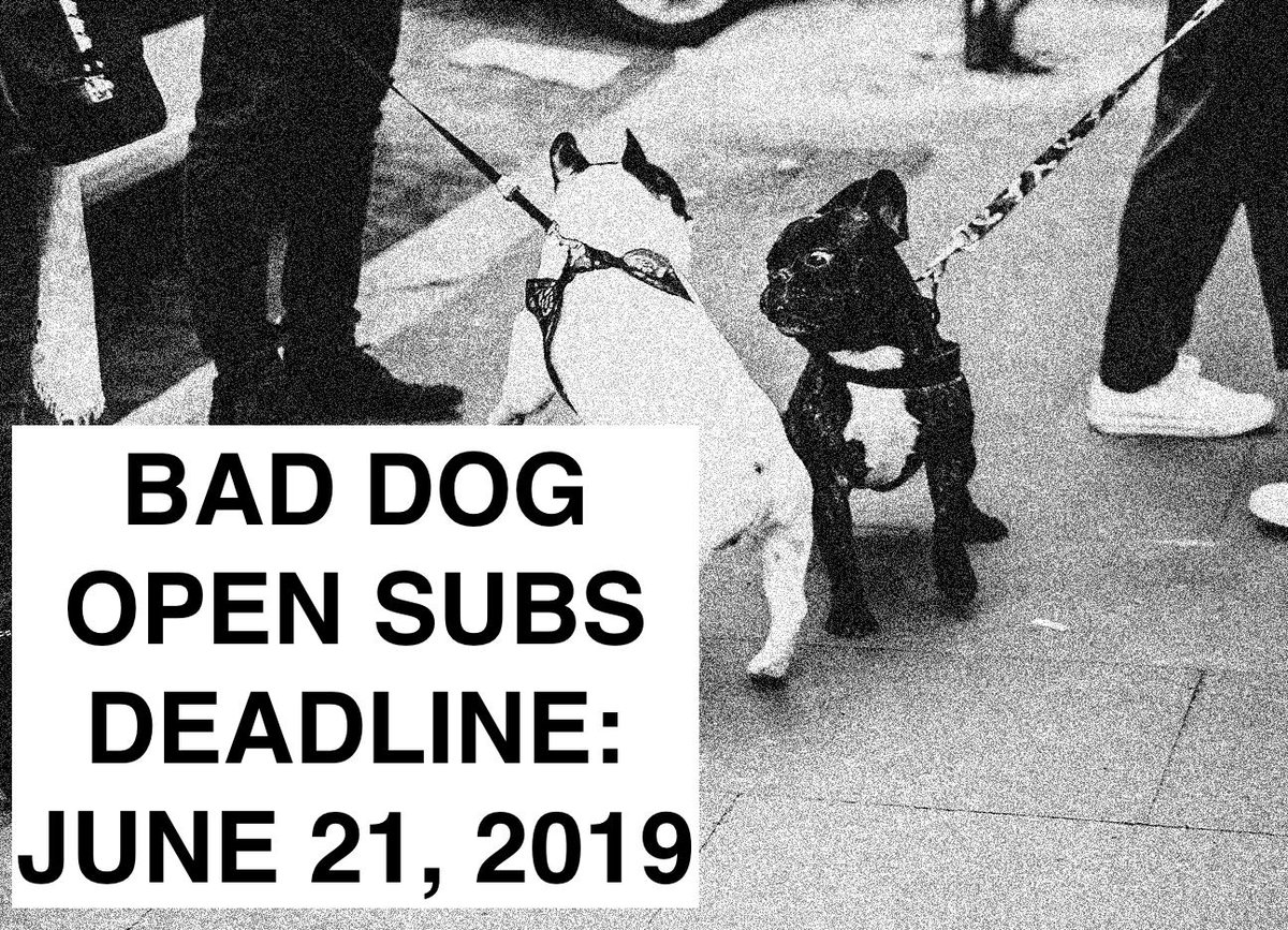 BadDogMag's tweet image. BAD DOG is OPEN for submissions. 

Scrub that hard drive and send us your work now. Now, not later. Like, as soon as possible. Ideally before the deadline.

GO: bad-dog-review.com/submissions