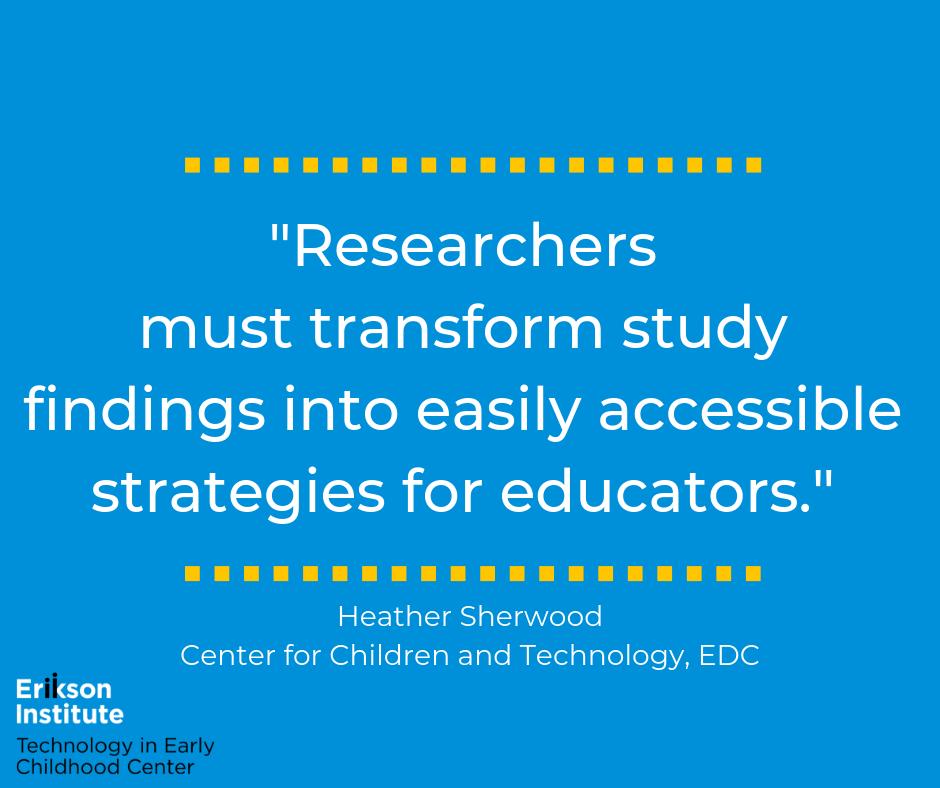 TEC_Center's tweet image. NEW BLOG: Learn from Heather Sherwood (@EDCtweets) about the efforts and processes for developing resources for #earlychildhood educators: teccenter.erikson.edu/early_childhoo…