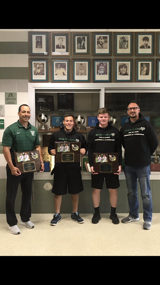 CDAthletics's tweet photo. Congrats to Jason n Sammy on 2 great seasons. 1st Male Doubles to qualify for States at CD last yr n made final 8 this yr. Great job guys. https://t.co/obhj0XPOrA