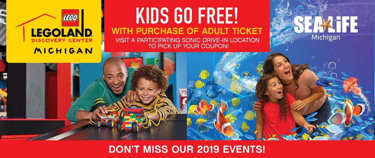 Stop by a participating <a href="/sonicdrivein/">Sonic Drive-In</a> to receive your 'Kids Go Free' coupon now through 6/30, then swim to <a href="/SEALIFEMichigan/">SEA LIFE Michigan</a> and dive into a world of amazing discovery! Learn more: bit.ly/SEASonic19