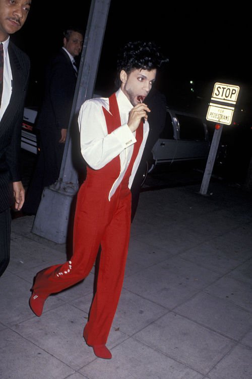 In red. I'm crying while I make this thread btw.  #PrinceDay