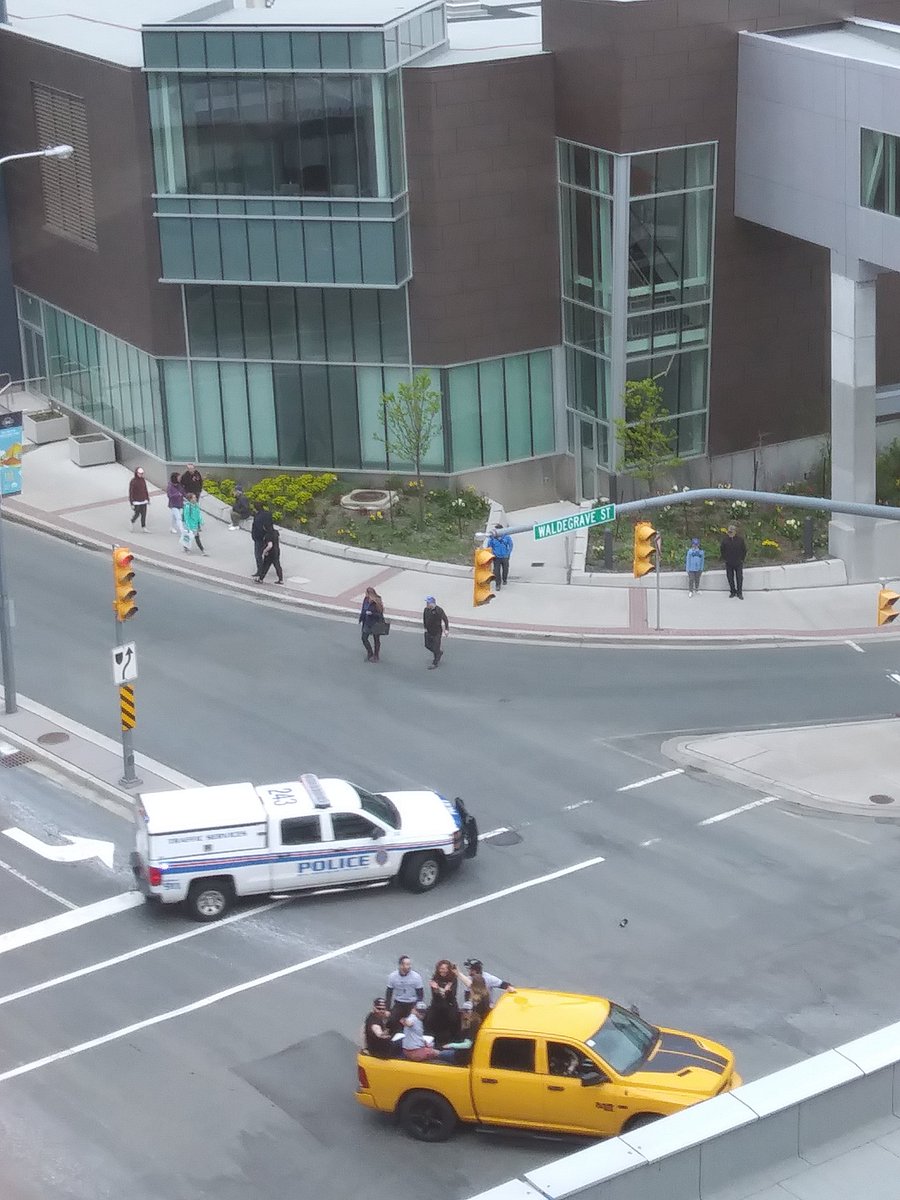 NS_REAA's tweet photo. The view from The Rooms and a parade for the Growlers. AIC Conference in St. John's, NL. 
 #AIC2019ICE @AIC_Canada https://t.co/m6tsIk6lLV