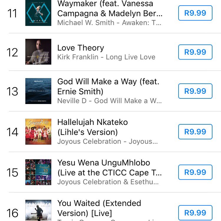 NevilleDMusic's tweet photo. My new Single is now #13 on the ITunes Christian &amp; Gospel Charts. Thanks y’all 🙏🏽 #GodWillMakeAWay #NewSingle @ErnieSmithzn https://t.co/Ow5xphxloI