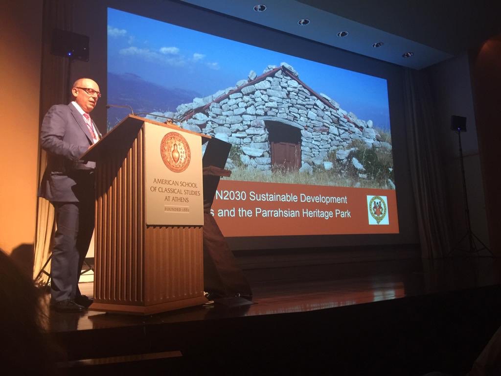 nobregatrust's tweet photo. Mr. Giuseppe Biagini @iTKius ITKI US  representing ITKI and The Maria Nobrega Foundation, at the Athens conference, was the keynote speaker on using Traditional &amp; Creative Knowledge of the proposed Parrahsian Heritage Park,  to implement UN 2030 Sustainable Development Goals. https://t.co/qT4kPBrrNg
