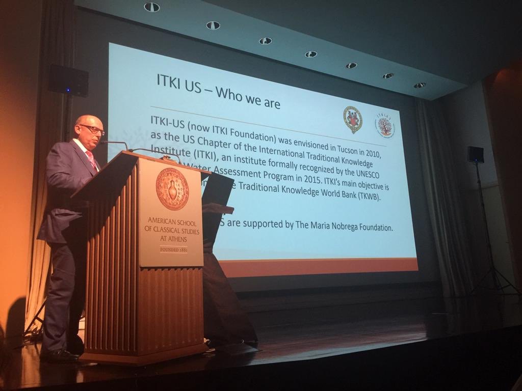 nobregatrust's tweet photo. Mr. Giuseppe Biagini @iTKius ITKI US  representing ITKI and The Maria Nobrega Foundation, at the Athens conference, was the keynote speaker on using Traditional &amp; Creative Knowledge of the proposed Parrahsian Heritage Park,  to implement UN 2030 Sustainable Development Goals. https://t.co/qT4kPBrrNg
