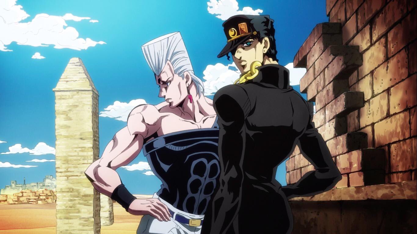 hirohiko 🥰 on X: Part 5 Jotaro Kujo and Jean-Pierre Polnareff, anime vs  manga.  / X