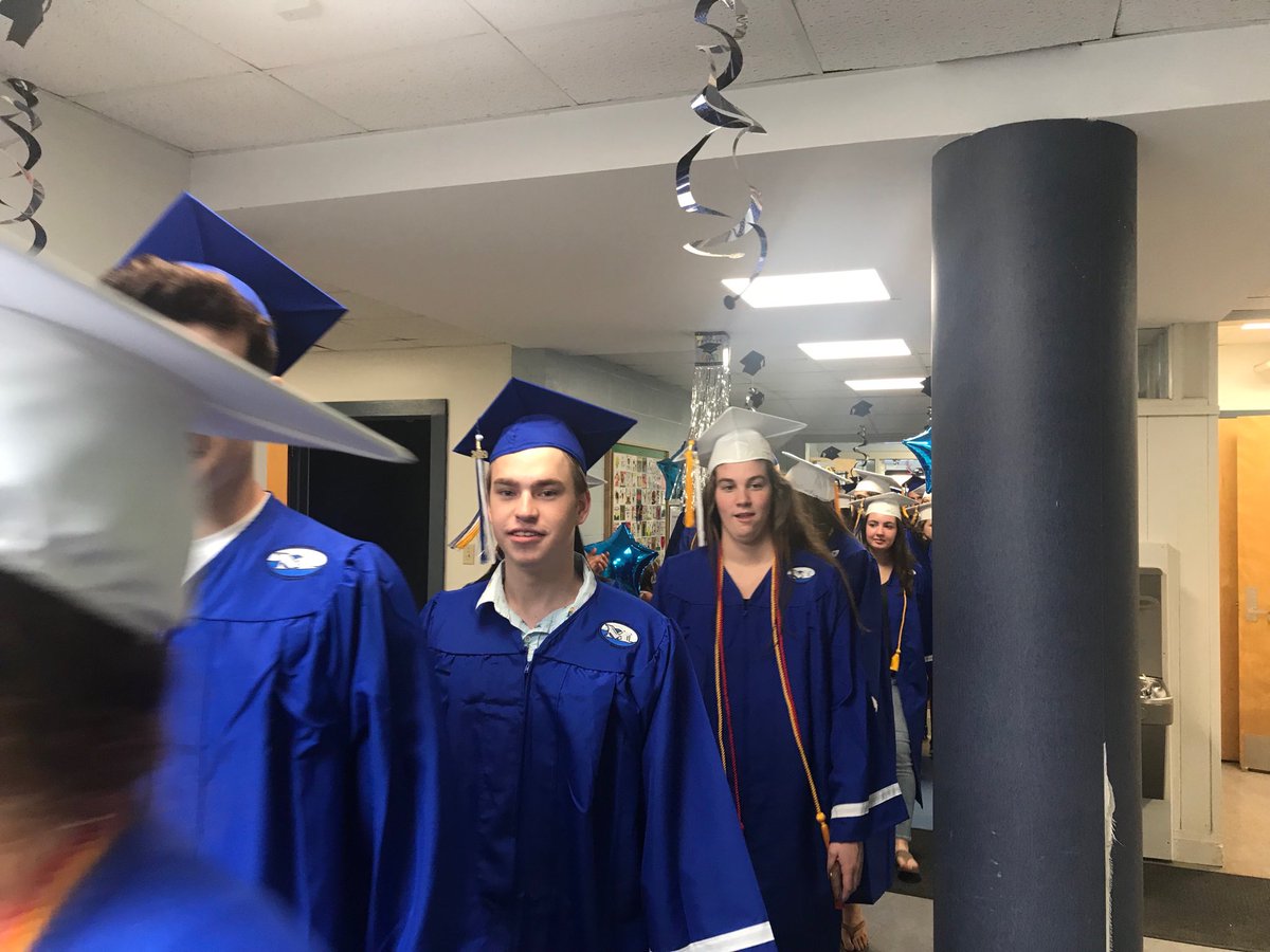 bethshayes's tweet photo. MHS senior walk.  So proud! https://t.co/cCYWURNAl3