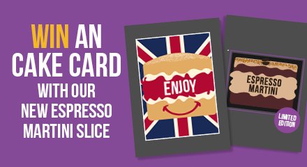 CakeCardUk's tweet photo. 🎉 WIN A CAKE CARD OF YOUR CHOICE WITH OUR NEW ESPRESSO MARTINI SLICE! ☕️🍸🍰
For a chance to WIN, simply Follow Us and RT! https://t.co/hx5dErOt8E 
#Win #GiveAway #Competition #CakeCard @SpongeCakesLtd https://t.co/7zUskhayd3
