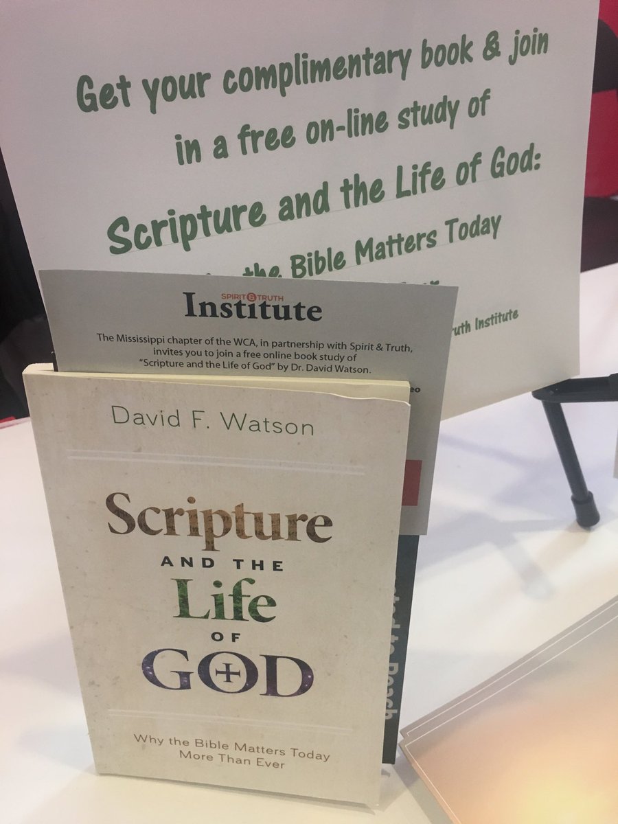 hughgriffith2's tweet photo. Today at #msac19, @wesleyancov has 30 complimentary copies left of Scripture & the Life of God by @utsdoc ...plus a free online study of the book with the author.
Stop by this afternoon in front lobby & pick up a copy. https://t.co/IWSreDFEXF
