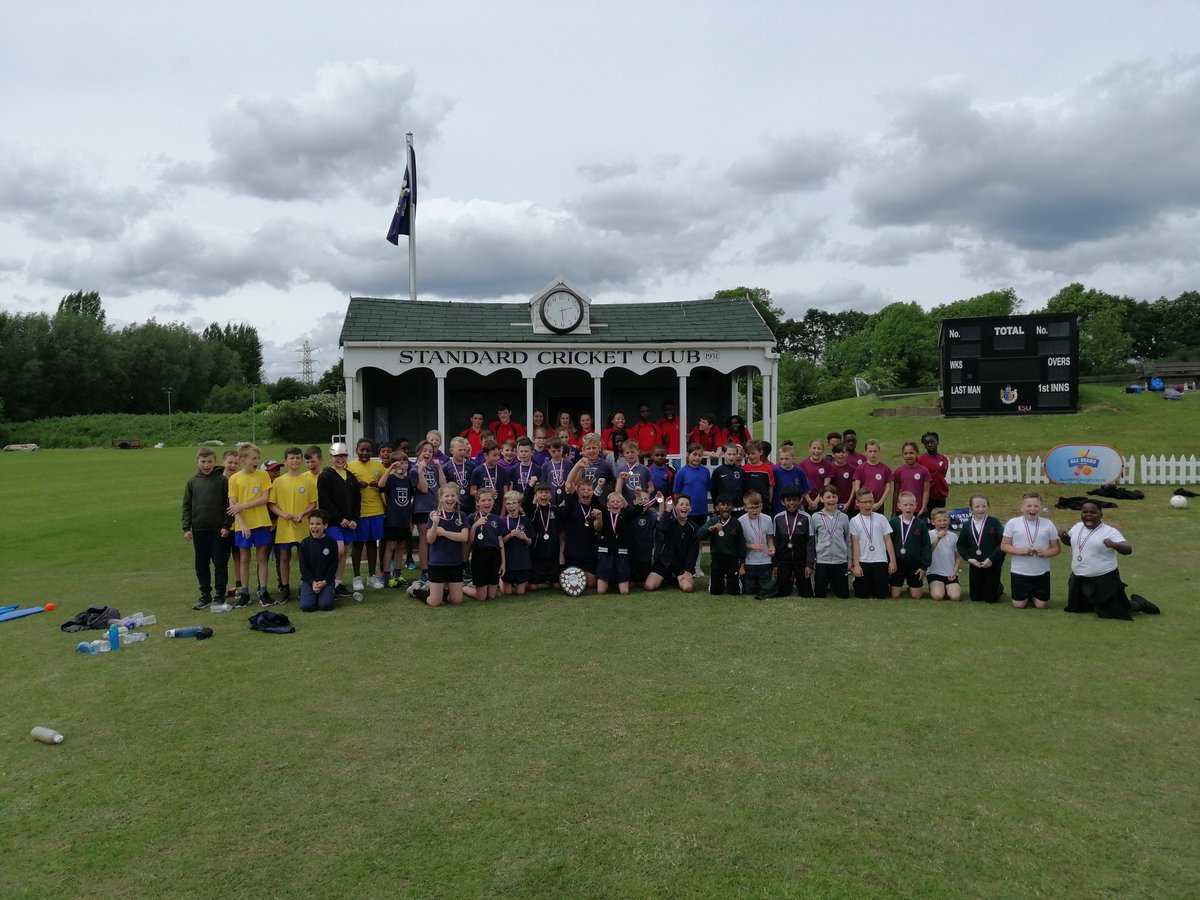 CoventryCS's tweet photo. Great week of 🏏 at our annual festivals. Thank you to @Standard_CC for hosting the west festival &amp; @warks_wcb. Well done @OLACoventry @HolyFamSchCov @SaintOsburgs @sjohnvianney for taking part! Congratulations to:
🥇- @CTKPrimaryCov 🏆
🥈- @AllSoulsPrimary 
🥉- @GoodShepherdCOV https://t.co/F8pfxtXRi6