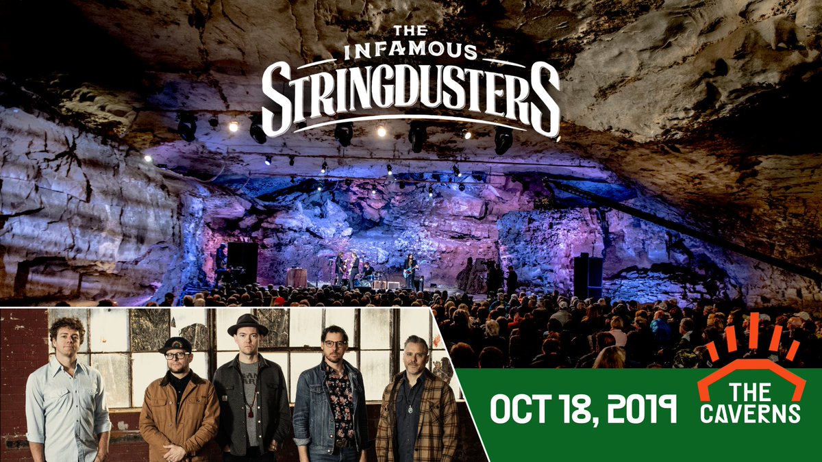 thecaverns's tweet image. On sale now! @stringdusters on Friday, 10/18! Get your 🎟️ here: bit.ly/2wAlzy1 &amp;amp; go underground this fall! #getdusted