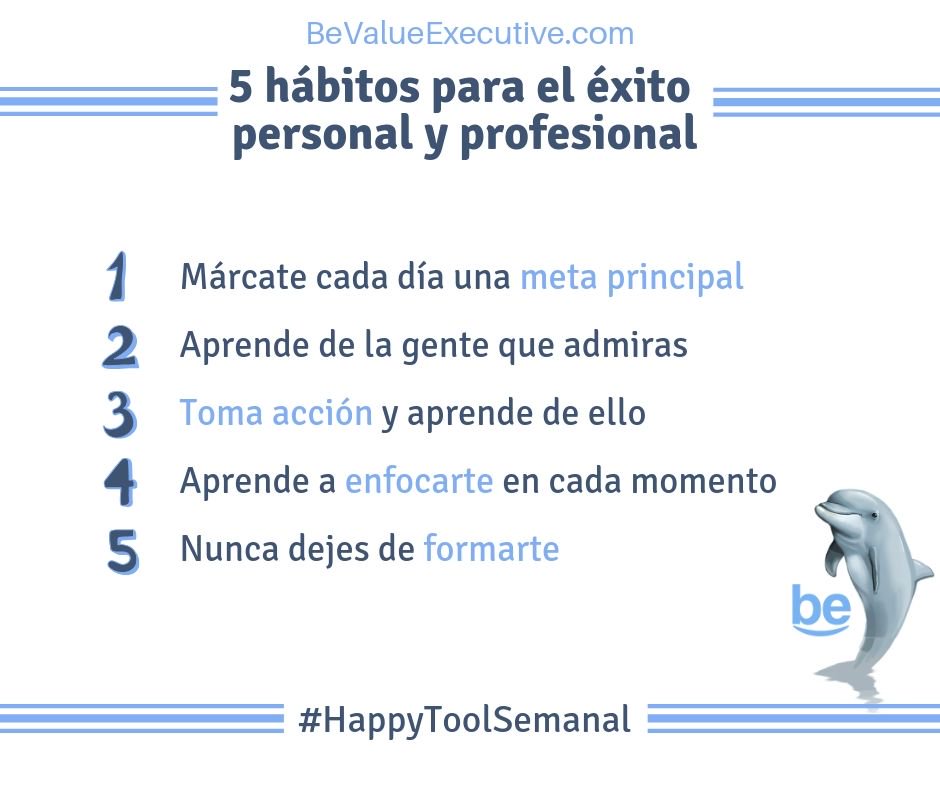bevalue10's tweet image. ¿Practicas estos hábitos para el éxito? 🏆 ¿Cuáles añadirías a los que propone el Delfín Be? 🐬 ¡Feliz fin de semana! 😃 #infografia #bevalue #exito #rrhh #habitos