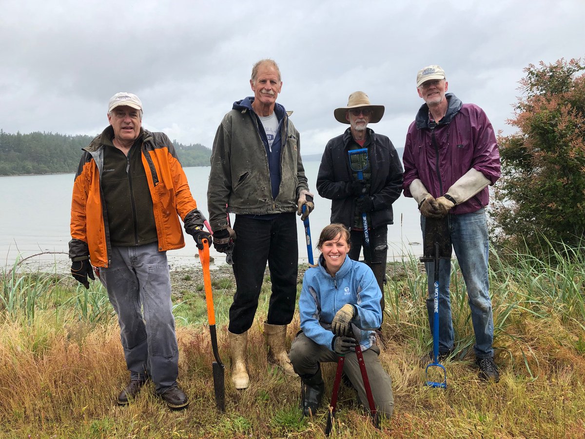 WCLandTrust's tweet photo. Great dedication by volunteers who are braving the rain to remove invasive weeds and tires from the new property and tidelands we acquired this year expanding Dugualla Bay Preserve.Thank you Dan, Tim, Ben, and Mark!
#whidbey, #dugualla, #volunteers, #conservation https://t.co/V7vC5Pp02G