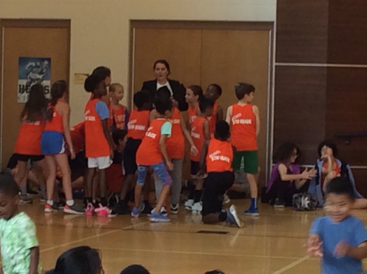 Coach Gay gives last min advice as we get ready for Svs b-ball game ⁦<a href="/NorthsideES/">Northside Elementary</a>⁩