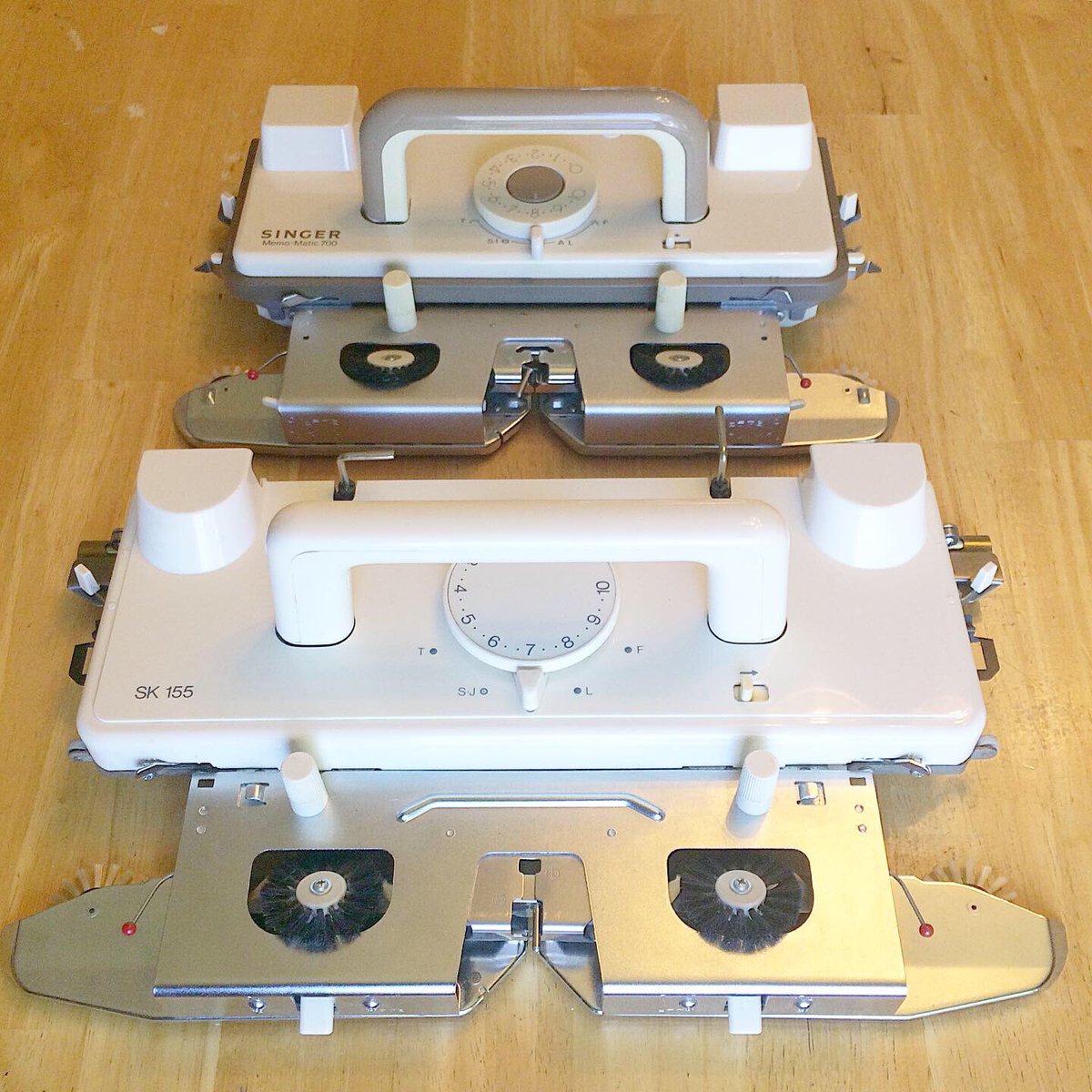 machineknits's tweet image. A little light maintenance on two of my very first knitting machine carriages from over 20 years ago!  I have a couple of special projects coming up for both of these beauties 💕

#knittingmachine #knitting #singermachine #knittingclasses #RochesterNY