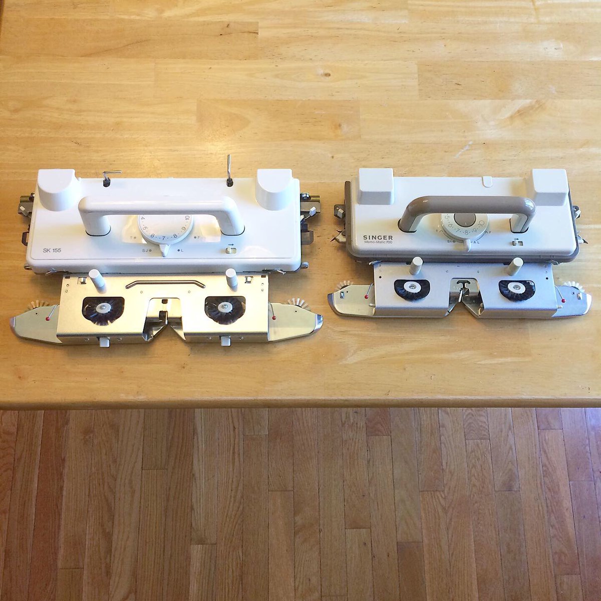 machineknits's tweet image. A little light maintenance on two of my very first knitting machine carriages from over 20 years ago!  I have a couple of special projects coming up for both of these beauties 💕

#knittingmachine #knitting #singermachine #knittingclasses #RochesterNY