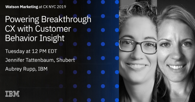 sfjohnz's tweet photo. Don't miss this #CXNYC session to learn how Shubert Ticketing creates a ticket-buying experience as pleasurable as that of the show itself to keep ticket-buyers coming back. #WatsonMarketing https://t.co/ZYsJKsqWN8 https://t.co/9YD2OJ6tzm