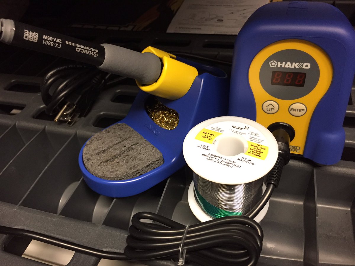 HakkoUSA's tweet image. .@Retro_Morgan&apos;s new soldering station is a Hakko FX-888D Digital Soldering Station!

#Hakko #SolderingIsFun #Soldering #SolderingStation #SolderingIron