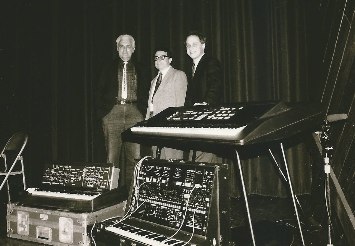 Remembering synthesizer innovator Alan R Pearlman (ARP), pictured here with Bob Moog &amp; Ray Kurzweil, on what would have been his 94th birthday, the first birthday since his passing last January. #ARP #Moog #Kurzweil #Synthesizer #Innovators #Legends (Photo courtesy of David Mash)