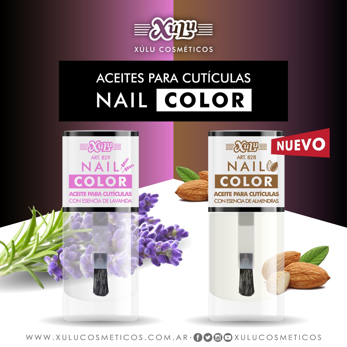 xulucosmeticos's tweet image. Aceites para cutículas con esencia de almendras y lavanda. Ideales para hidratar las cutículas. Aplicá sobre el contorno de la uña, incluso sobre uñas pintadas.
#cutículas #aceiteparacuticulas #uñas #lavanda #almendras #xulucosmeticos #nailcolor