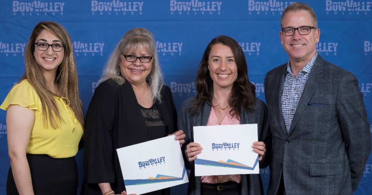 CPHRab's tweet photo. We are so proud of our members! Congratulations Joanne Copping & Joelle Mason, award recipients at the @BowValley College 2019 Celebrating Student Futures Award Ceremony! #weareCPHR #cphralberta https://t.co/XcCWOtiE58