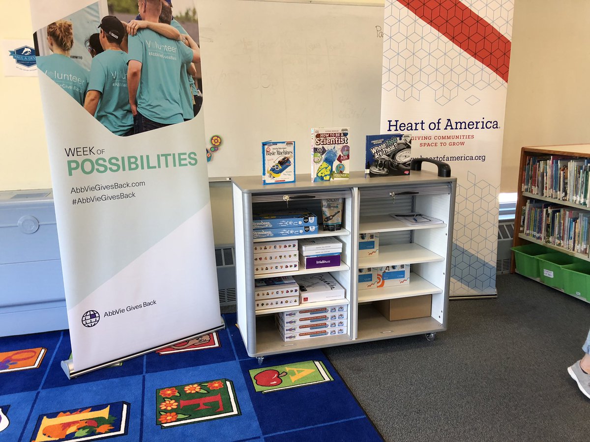 JulieLevin2's tweet photo. The makerspace is ready at Dever Elementary! Great work @AbbVieUS Boston employees and @HeartofAmericaF #AbbViegivesback https://t.co/ZRxxF0HiSi