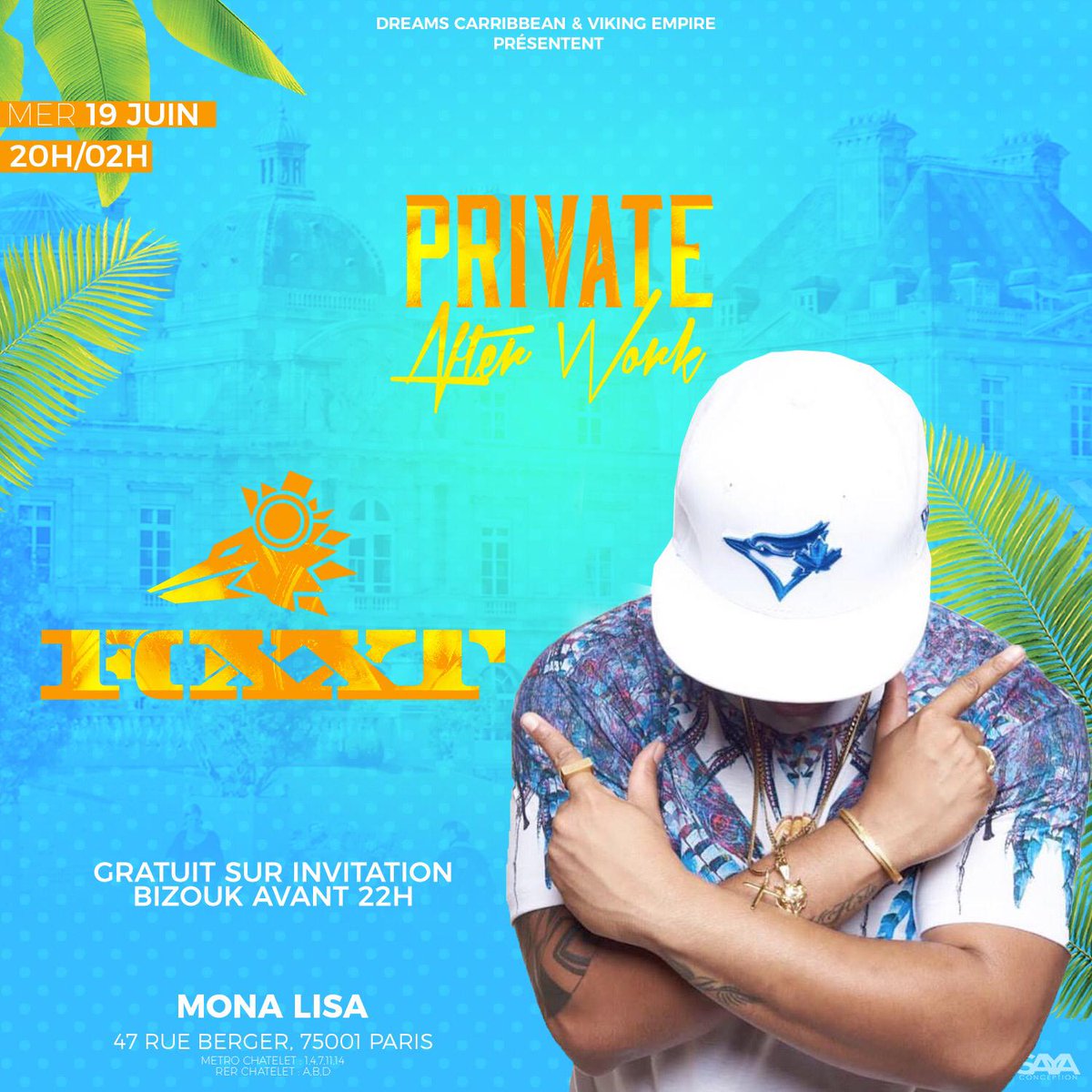 VikingEmpire_'s tweet photo. Le redoutable renard sauvage, Dj Foxx-t, sera présent, pour retourner le Mona Lisa, mercredi 19 juin. 🔥🦊
Pass disponible sur bizouk 🔖: https://t.co/lYRb9gYXWe
#PrivateAfterwork
#SummerEdition
#DreamsCaribbean #VikingEmpire
#Paris
#MonaLisa https://t.co/sQX8VinqZ4