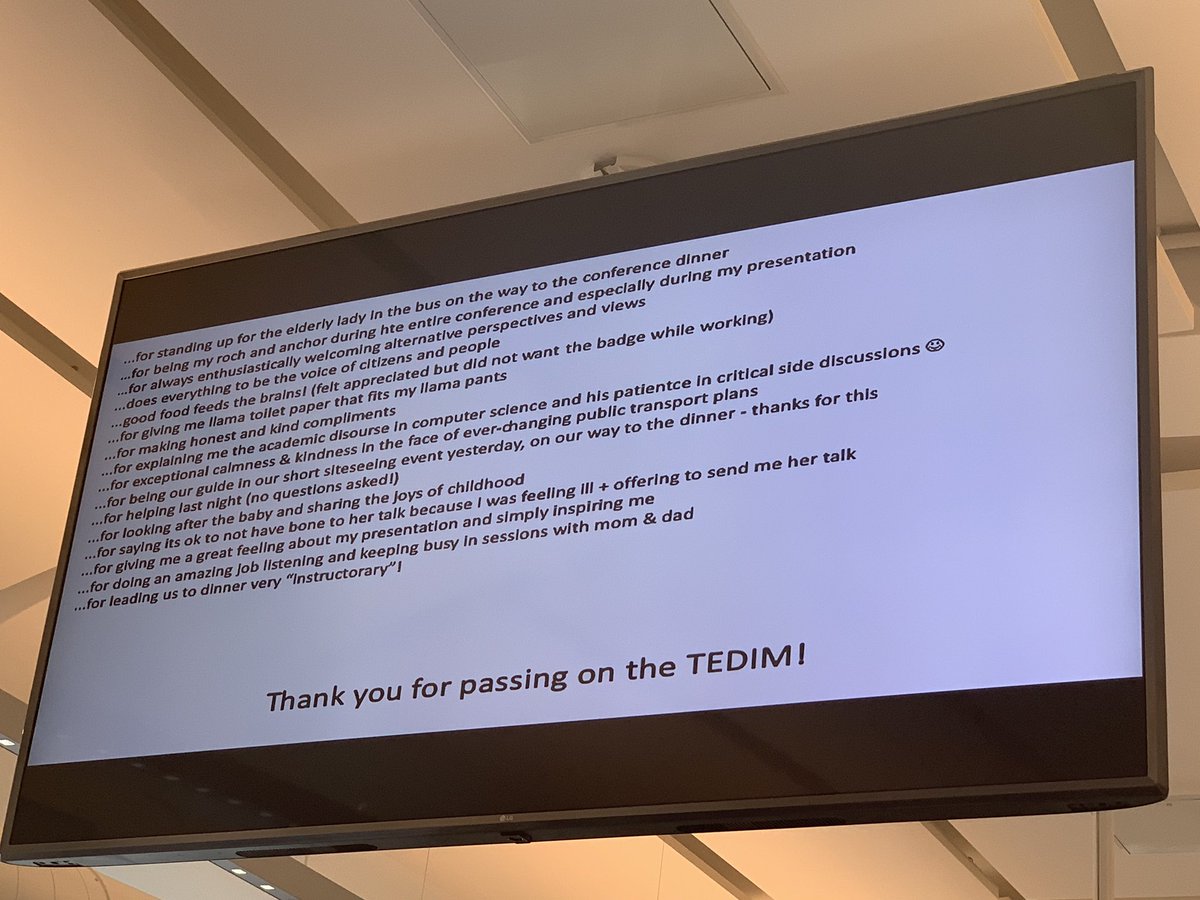 myamy_vicy's tweet photo. Imagine a conference with a traveling medal for acts of kindness around equity, diversity and inclusion.. It made #comtech2019 an even better conference! Thank you @tripsandflips_ @janislena for giving a f*ck with so much grace and warmth! https://t.co/b6zwB4A5FV