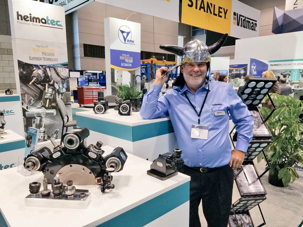 PlatinumTooling's tweet image. #FlashbackFriday - President Preben Hansen showing off his #Viking heritage back at #IMTS2016 @IMTSchicago #PrecisionTools #LiveTools #SwissTools #CuttingTools #Mfg #Manufacturing