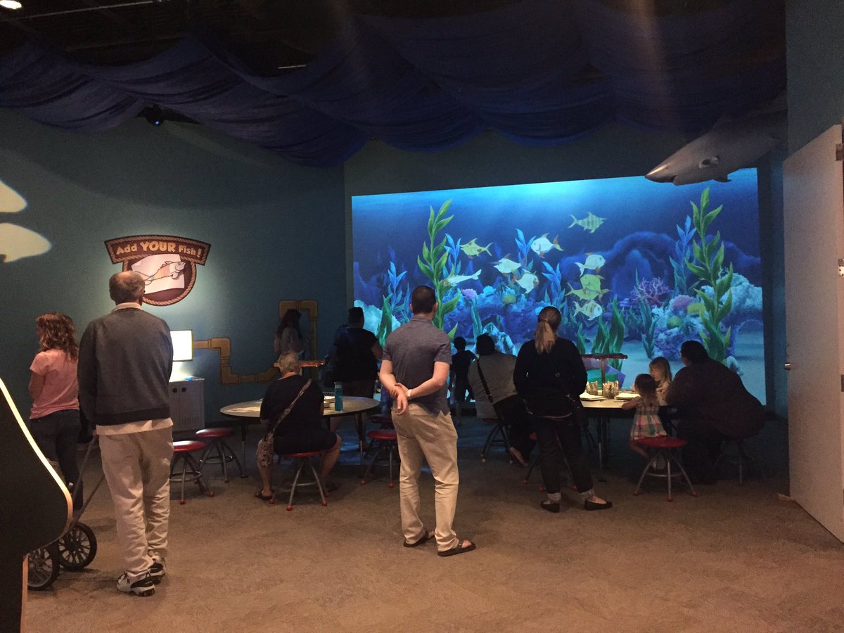 It’s great when you put a new interactive on the floor at <a href="/museumofplay/">The Strong Museum</a> and people flock to it and it works flawlessly.   Lots of delighted kids (and adults) deep at play! Great job by our exhibits team and <a href="/WorkinmanGaming/">Workinman</a> creating this spectacular digital aquarium
