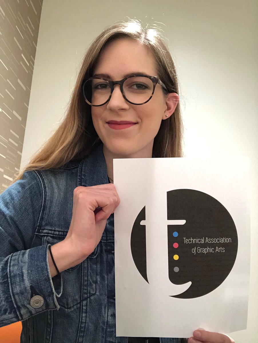 WMUEngineers's tweet photo. Graphic and Printing Science student Morgan Haskins earned third place in the Technical Association of the Graphics Arts Student Design Contest for her redesign the organization’s logo. Read more: https://t.co/z6hFvdJhvH. Congrats, Morgan! 💛🐴#WMU #BroncoEngineers https://t.co/ftVnB7w026