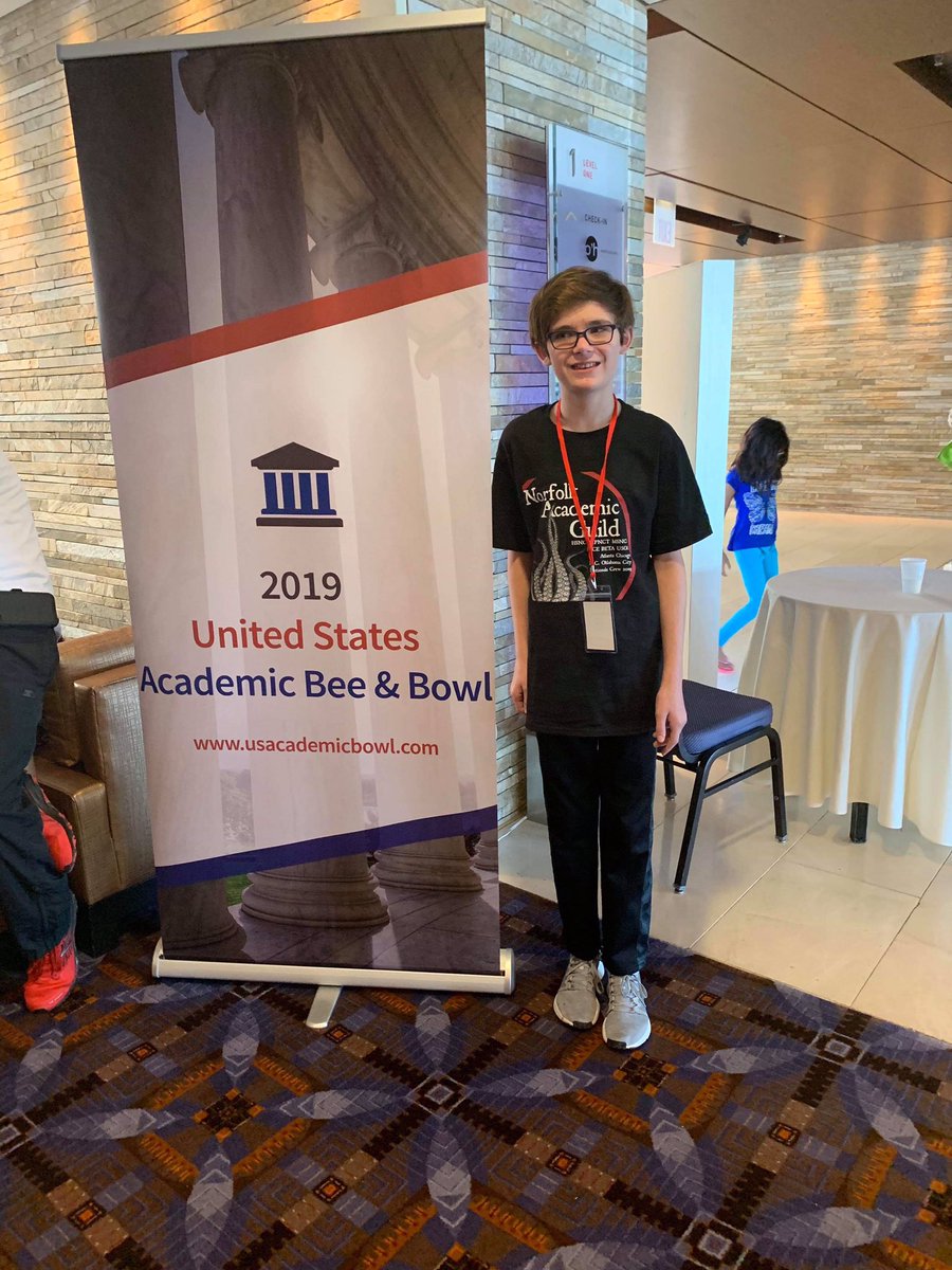 NorfolkQuizBowl's tweet photo. Go Will! He's in Chicago for the Geography Olympiad by himself, but he is surrounded by the love and support of a strong team back home! #frigatestrong #usabb #quizbowl https://t.co/ZMACbyJtGU