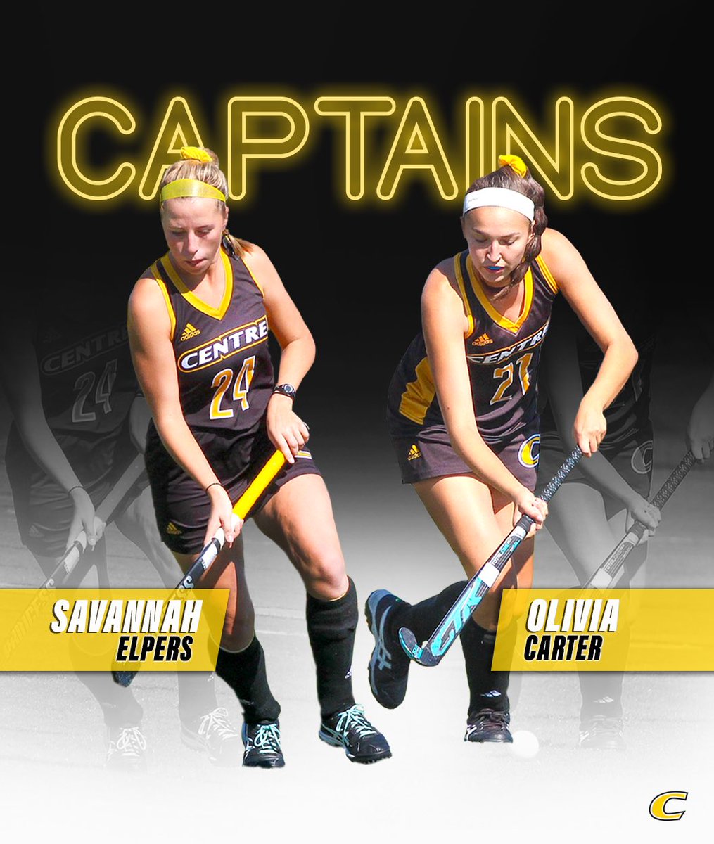 CentreFH's tweet photo. @CentreFH is pleased to announce our 2019 Team Captains ➡️ 

SR • Forward | Savannah Elpers
SR • Mid | Olivia Carter 

👏 2019 season.... here come the Colonels! 
#centreathletics #goldrush #fieldhockey #ncaa #FH #centrec https://t.co/uKqQlQ8URn