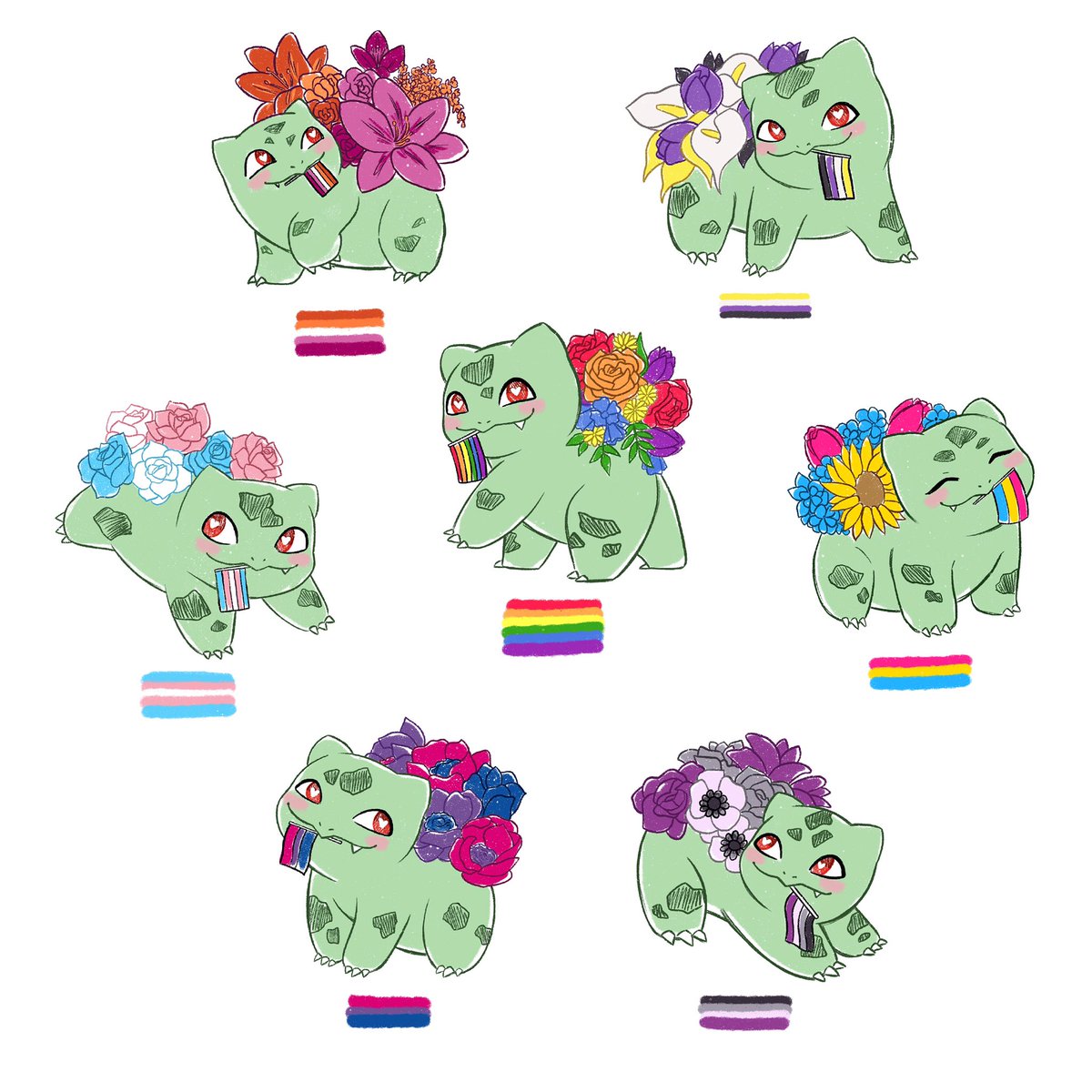 bulbasaur says you’re valid no matter who you are!! #pride