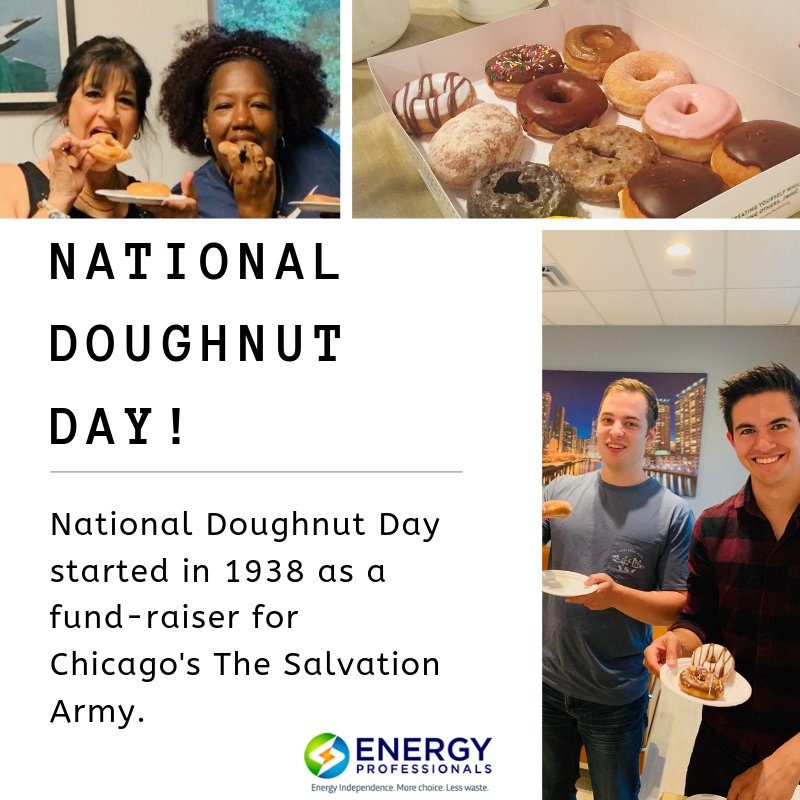 energypros_'s tweet photo. In celebration of #NationalDoughnutDay we remind you of the Salvation Army Chicago that started it all with their goal to help those in need during the Great Depression, and to honor The Salvation Army "Lassies" of World War I, who served doughnuts to soldiers. https://t.co/qGwGLYvNfS