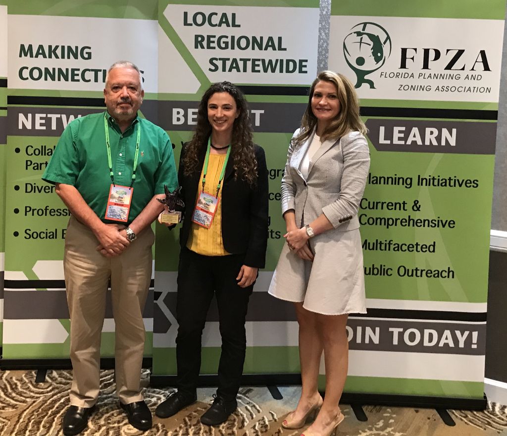 CaninAssociates's tweet photo. In addition to presenting at #FPZA, we were honored to pick up this award for Outstanding Design on the North Quarter Transportation Vision! #BikeWalk #Downtowns #Urbanism https://t.co/CJXLSyHT3z