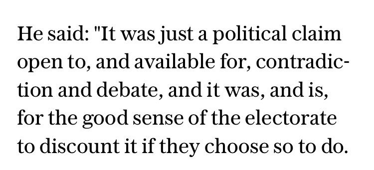 Drizmeister's tweet photo. @BorisJohnson so YOU did lie, but I had a choice not to believe you? That’s ok then.
#BorisJohnsonShouldNotBePM 
Or even have any job.
You have a choice as to whether I mean that or not https://t.co/l24lak2Z7T