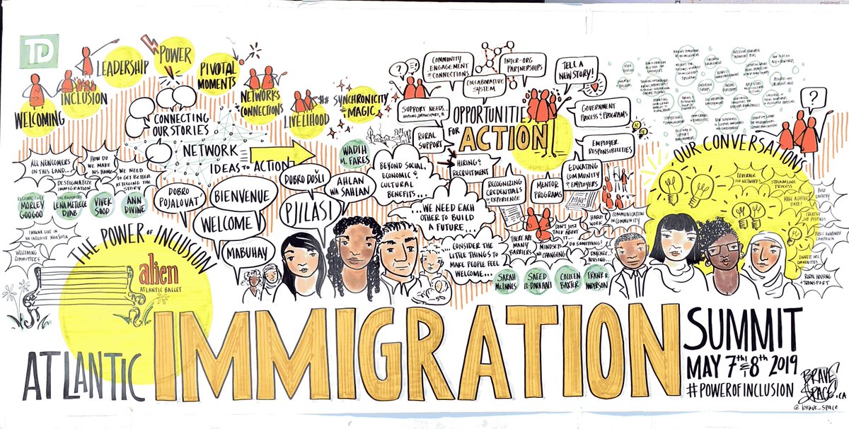 immigration_atl's tweet photo. Did you get a chance to see the amazing murals created live and showcased at the summits?? 👀 Well, we have @brave_space to thank for these pieces, and for sharing their amazing talent! 👏

Thank you @verafin for your sponsorship! https://t.co/hy8KGAPVgP