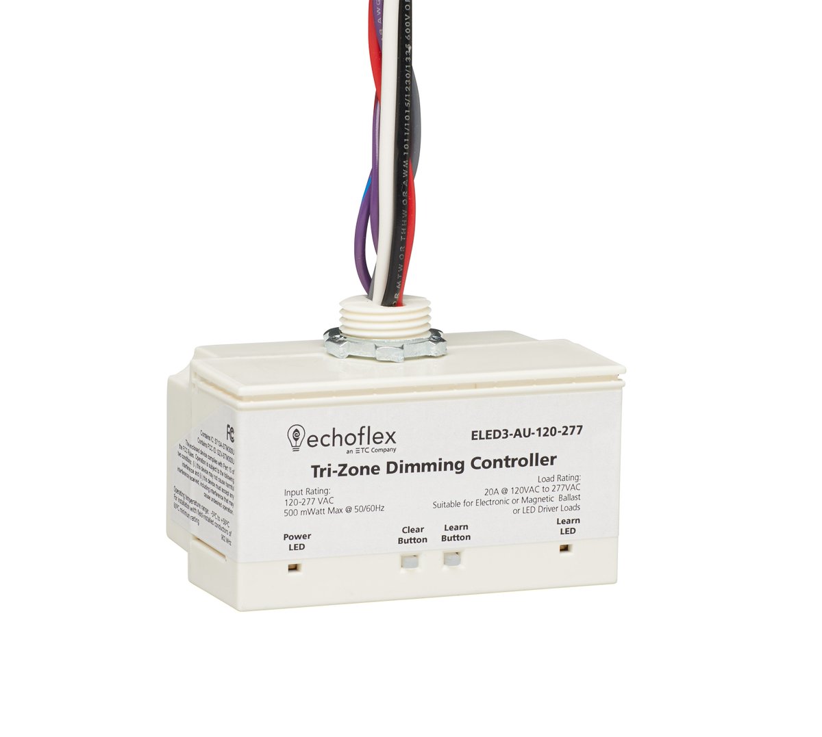 EchoflexInc's tweet photo. Three zones, one controller. The new ELED3 Tri-Zone Fixture Controller from Echoflex is designed for daylighting, with three 0-10V low-voltage dimming channels. Primary, secondary channels respond to photo sensors, while the third can be dimmed manually. https://t.co/pIKuLFKXk5 https://t.co/yyM5bBtkrS