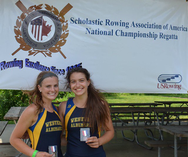 BCSWAHSSculling's tweet photo. Cograts to Madelyn and Eva who finished with the #silver medal at @ContactSRAA Nationals! #lightweightdouble #mightylightys #rowhard #rowharder https://t.co/j6C06HTy1A
