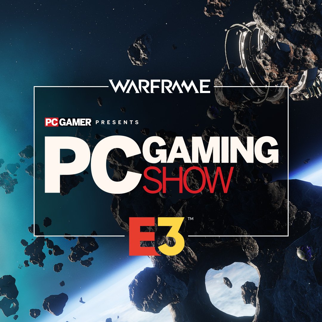 PlayWarframe's tweet image. Watch the PC Gaming Show for a brief sneak peek at Warframe: Empyrean! (Codename: Railjack) 🚀

The show begins June 10 at 1 p.m. ET. twitch.tv/pcgamer