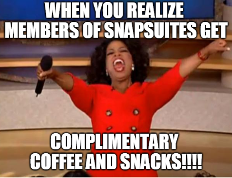 SnapSuites's tweet photo. We try to help our members with the Monday blues #MondayMood https://t.co/XkjWvjtw46