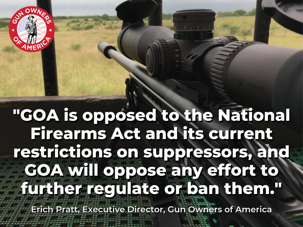 GunOwners's tweet photo. Suppressors shouldn’t be regulated by the NFA because the NFA shouldn’t exist at all. https://t.co/Brx2FQEyfY