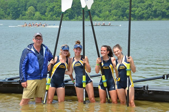 BCSWAHSSculling's tweet photo. The Women's Lightweight Quad - Casey, Madison, Noa and Adelaide finished strong for the #silver medal at @ContactSRAA Nationals! Congrats! #lightweightquad https://t.co/21ZzzLfEem
