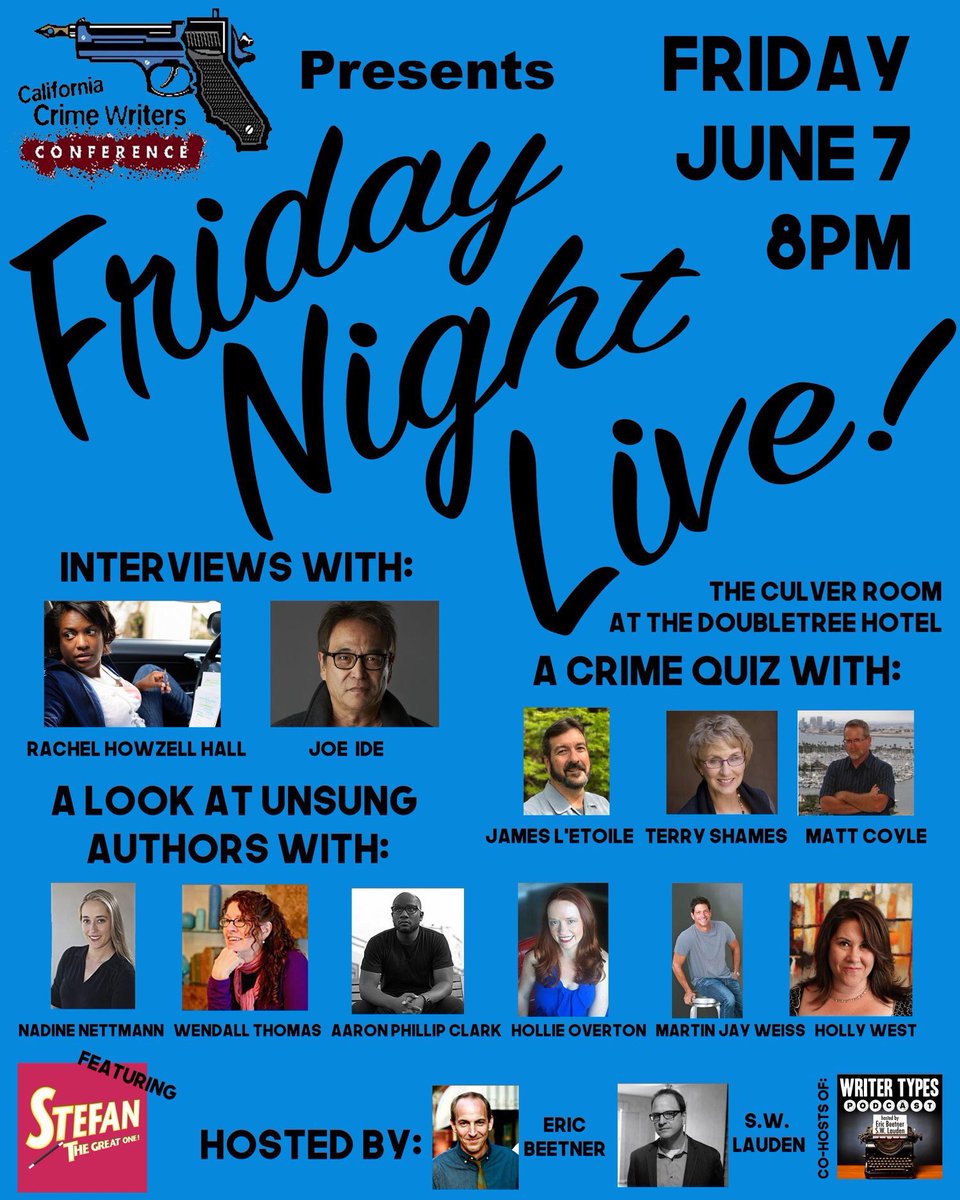 StefanGreatOne's tweet image. TONIGHT! Friday Night you can see Stefan the Great One! live!!! At the DoubleTree in Culver City @ 8pm. Plus hear and meet lots of terrific mystery writers. Open to the public. Free!!! #stefanthegreatone #magicshows #maguc #magician #sincla #mwa